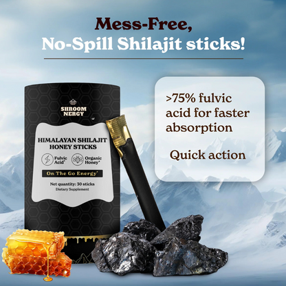 Shroomnergy - Shilajit Honey Sticks | Buy 1 Get 1 Free