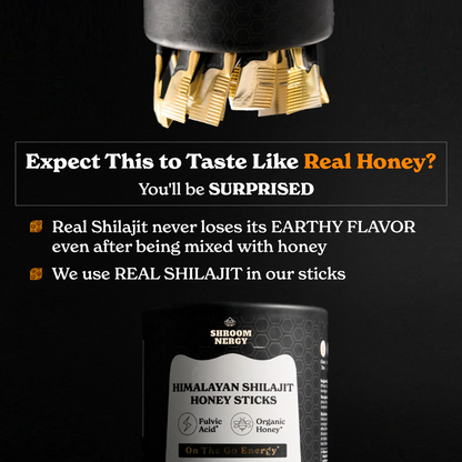 Shroomnergy - Shilajit Honey Sticks | Buy 1 Get 1 Free