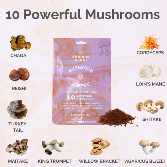 10 in 1 Mushroom Coffee - 60 Servings