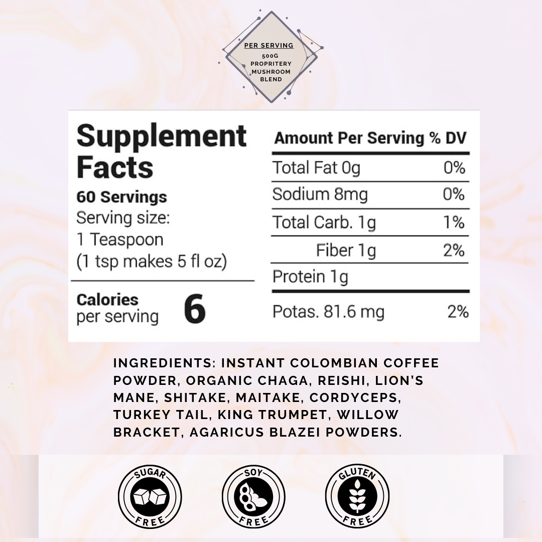 10 in 1 Mushroom Coffee - 60 Servings